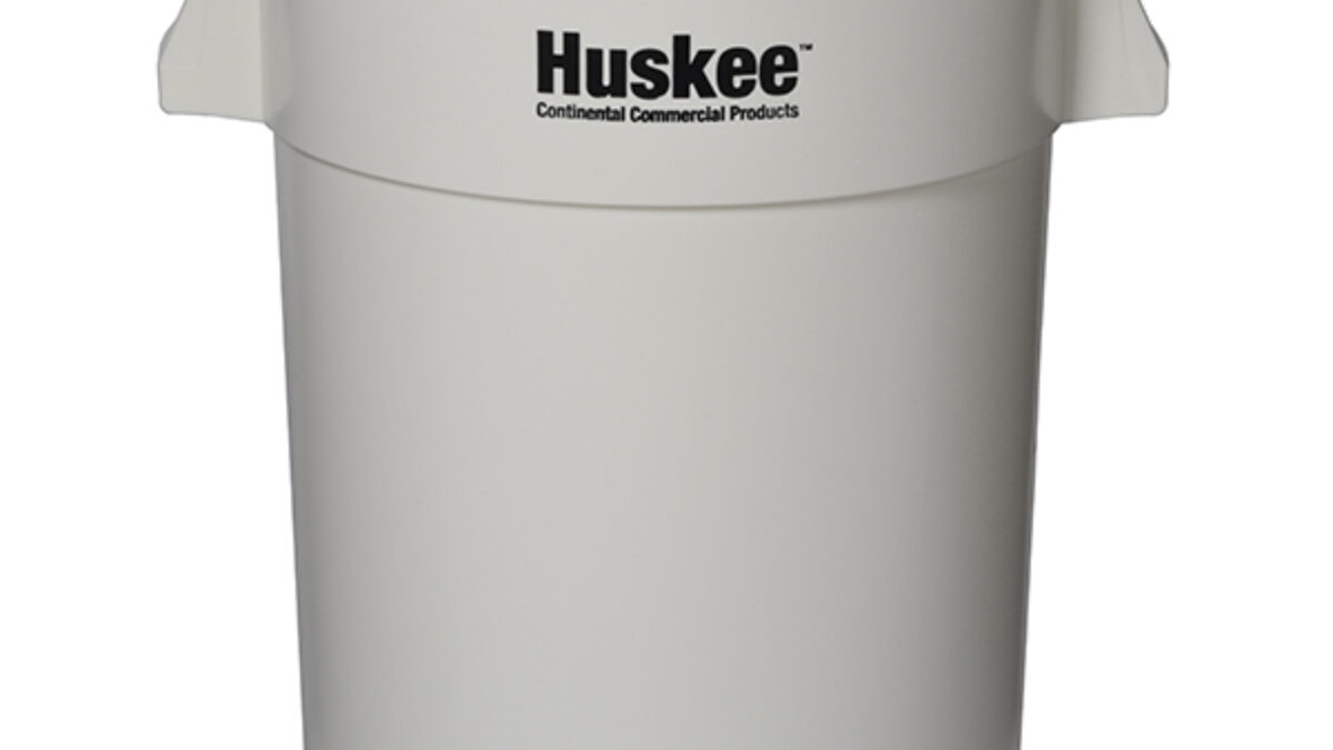 Continental 3200GY Huskee 32 Gallon Gray Round Trash Can