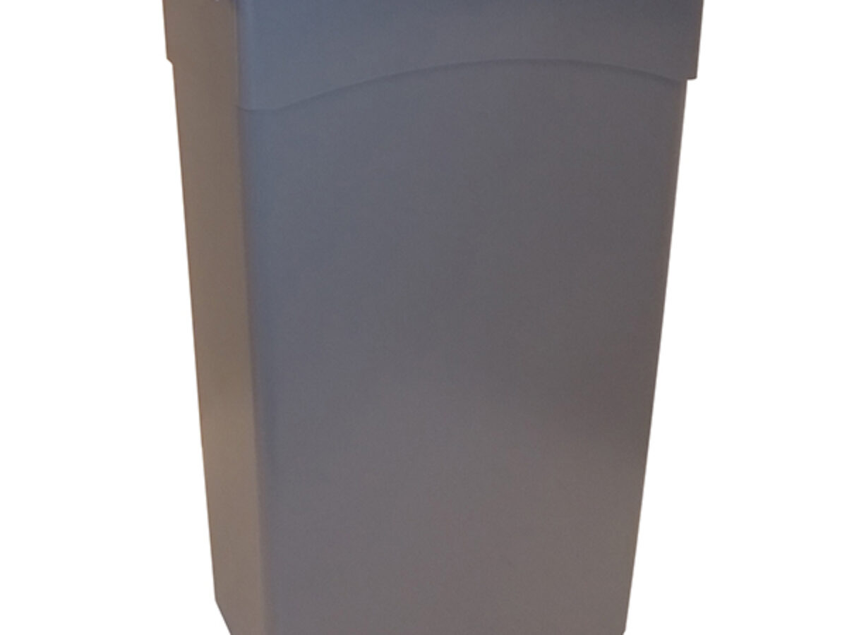 Continental 23 Gallon Beige Wall Hugger Trash Can