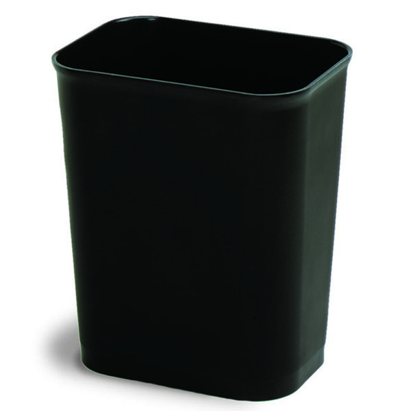 UL Classified Rectangular Waste Basket 14 qt. Black - CCP